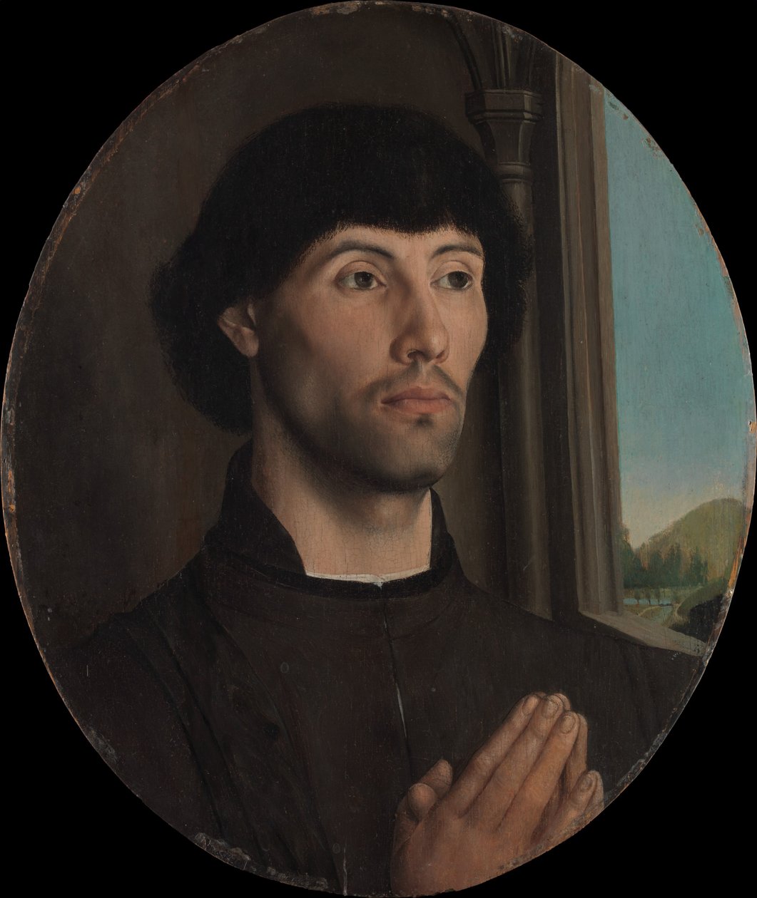 男の肖像、ca。 1475年。 作： ヒューゴ・ファン・デル・ゴス