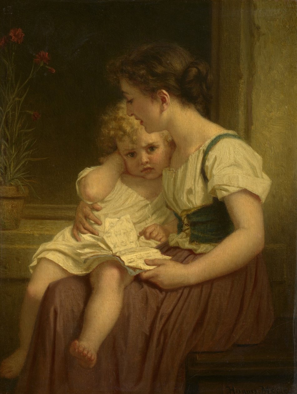 母と子、1864年頃 作： ユグス・メルル