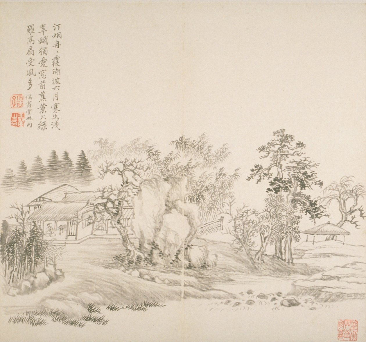 Album After Old Masters And Poems (アルバム (10 枚)、紙にインク) 作： 王輝