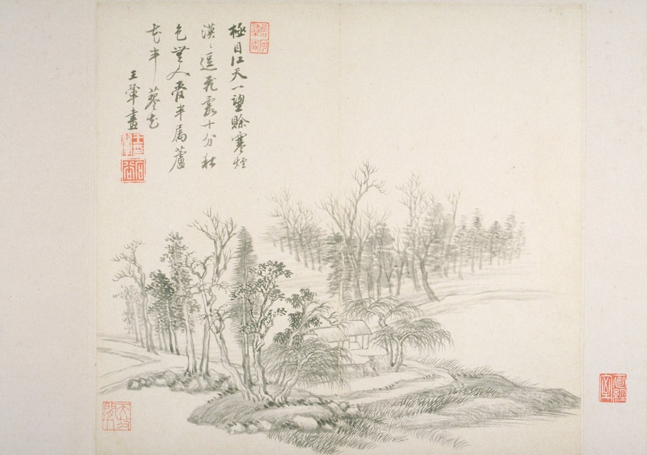 Album After Old Masters And Poems (アルバム (10 枚)、紙にインク) 作： 王輝