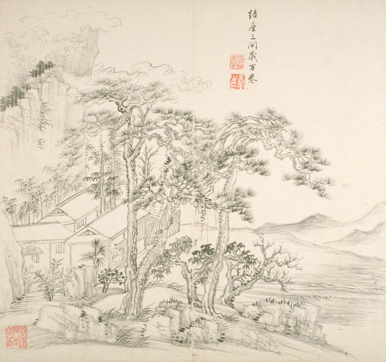 Album After Old Masters And Poems (アルバム (10 枚)、紙にインク) 作： 王輝