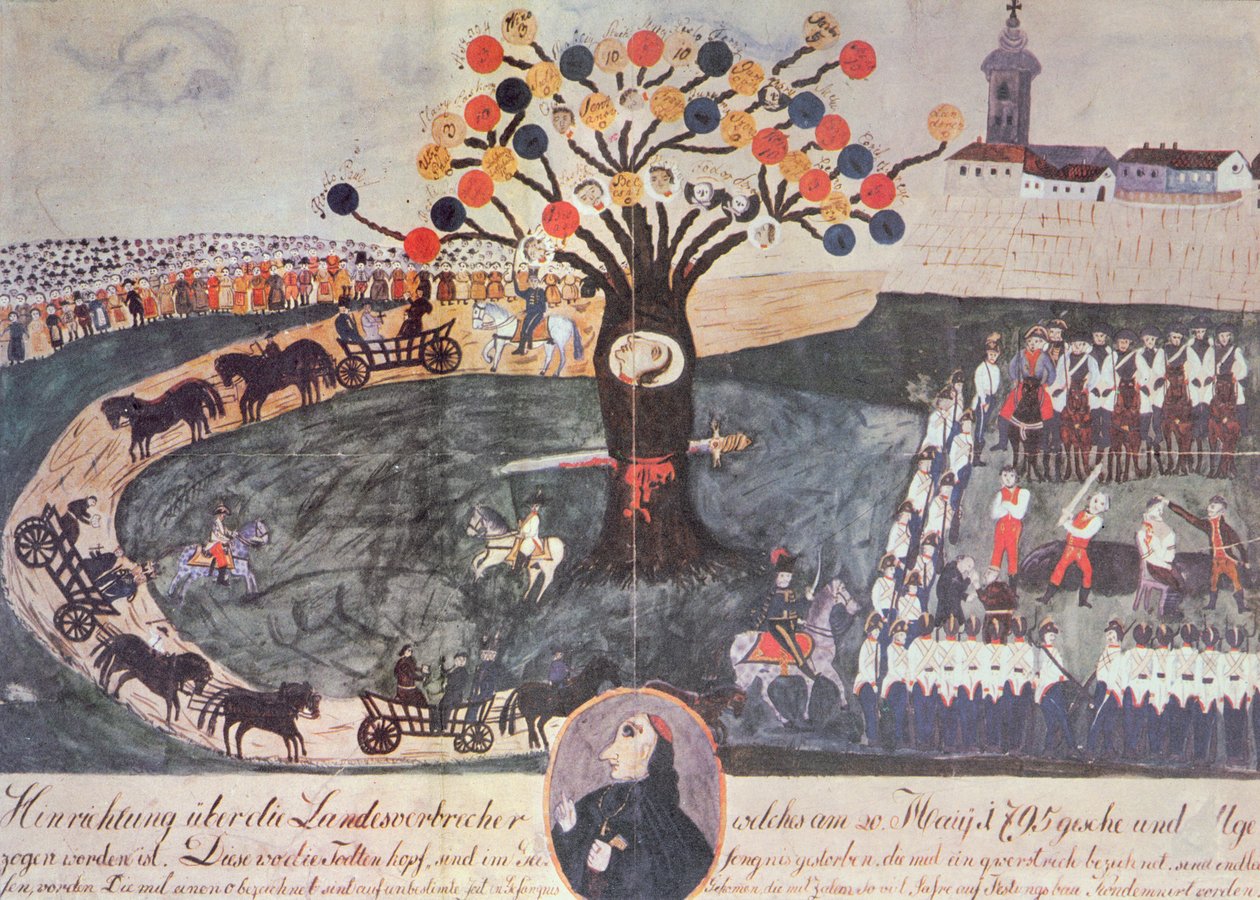 1795年5月20日のイグナックマルティノビッチとその仲間たちの処刑 作： ハンガリー語学校