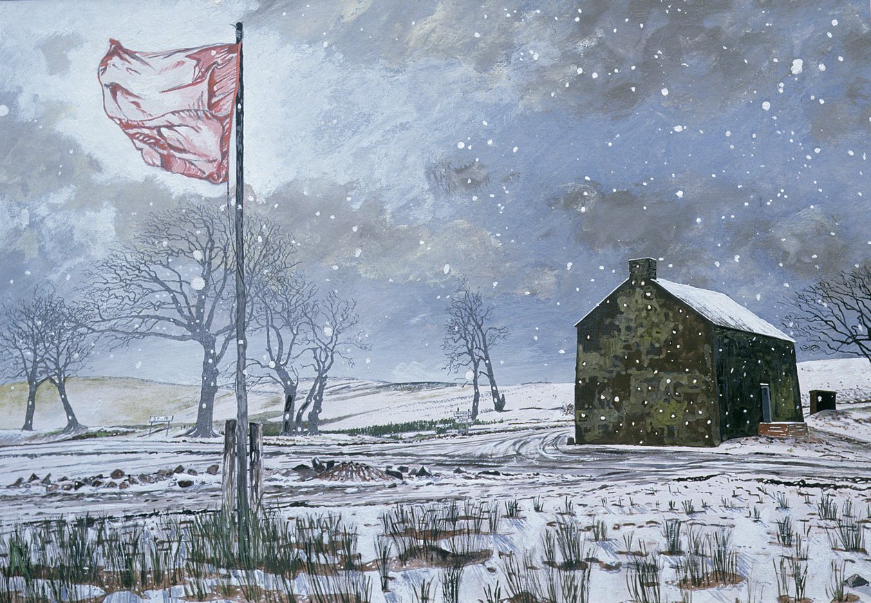 Drovers Arms and the Red Flag、Garth、1992（カードにガッシュ） 作： ヒュー・S・パーソンズ