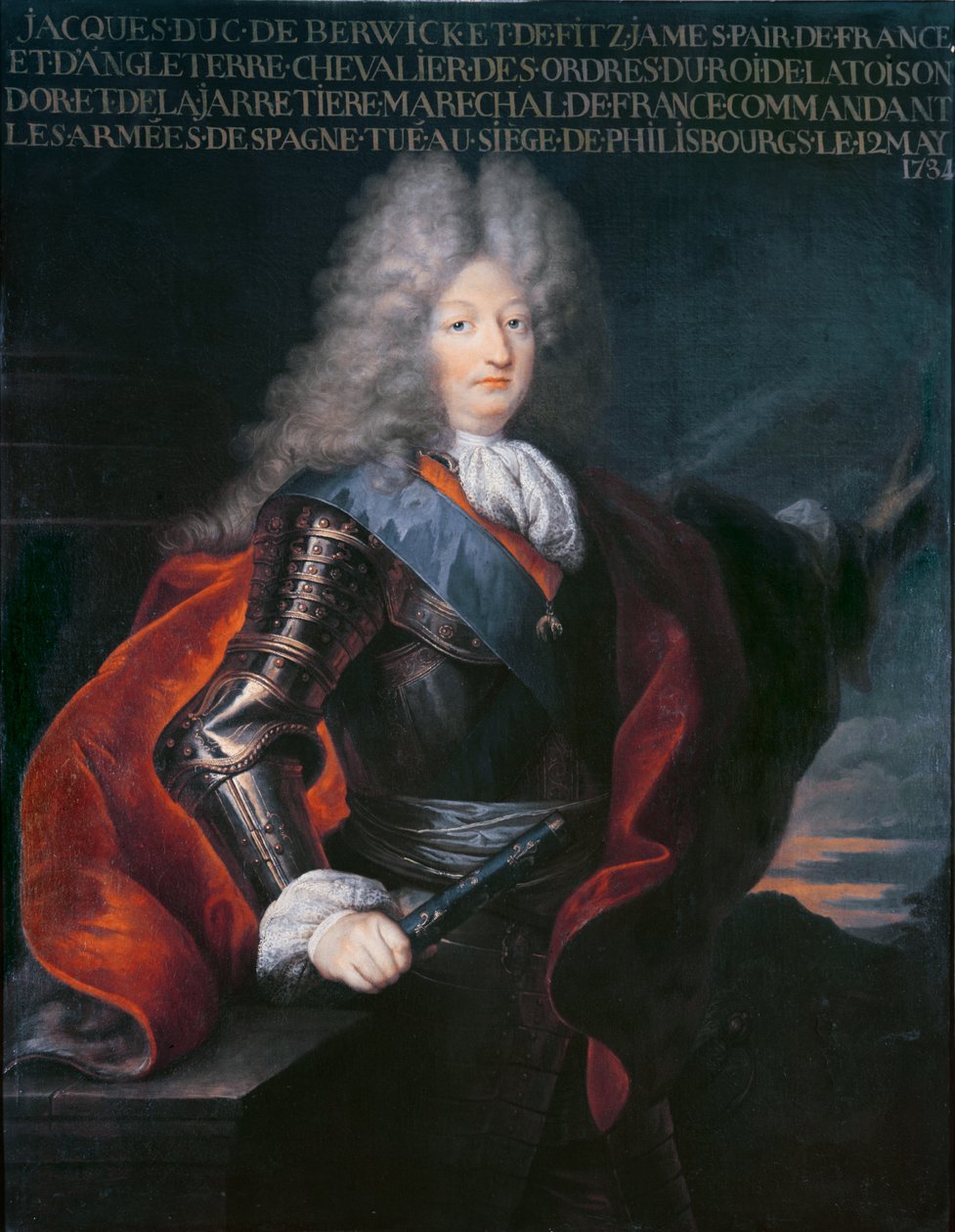 ジェームス・スチュアート・フィッツジェームス（1670-1734）第一次バーウィック公 作： ヒヤシンス・フランソワ・リゴー
