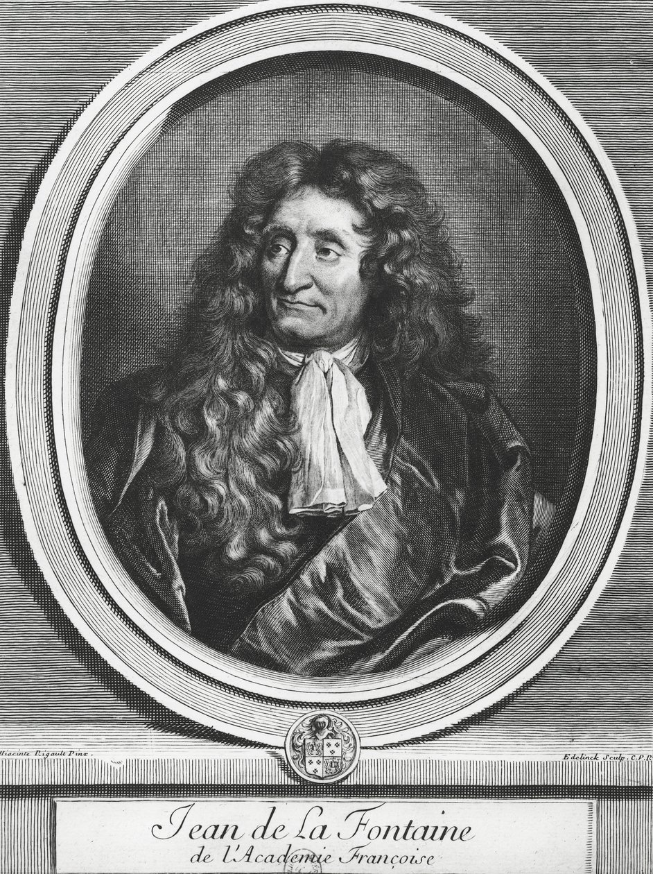ジャン・ド・ラ・フォンテーヌ（1621-95）、ジェラール・エデリンク（1640-1707）によって彫刻 作： ヒヤシンス・フランソワ・リゴー