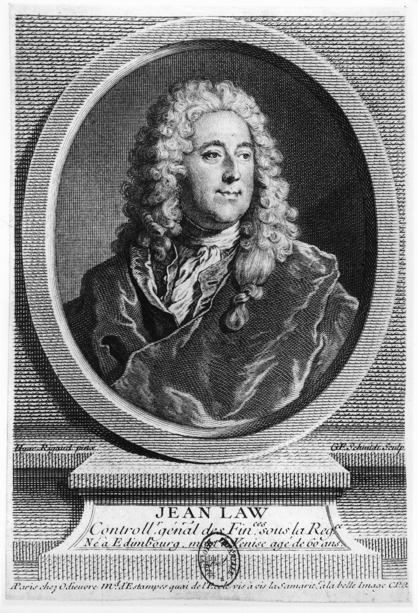 ジョン・ロウ（1671-1729） 作： ヒヤシンス・フランソワ・リゴー