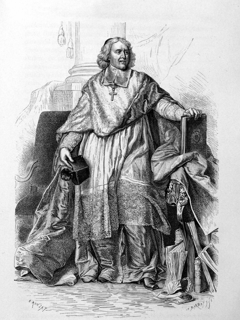 Hyacinthe Rigaudによるモー司教Jacques-Benigne (Jacques Benigne) Bossuetのエングレービングされた肖像画（ルーヴル美術館） - Guizotの「Histoire de France」に掲載されています。 作： Hyacinthe（後）Rigaud