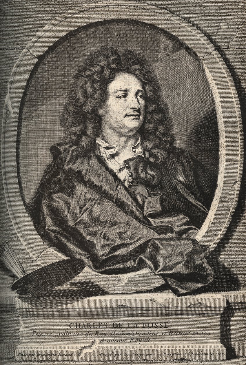 シャルル・ド・ラ・フォッス（1636-1716）の肖像（フランスの画家） - H.リゴーによるデュムチェンジのエングレーヴィング 作： Hyacinthe（後）Rigaud