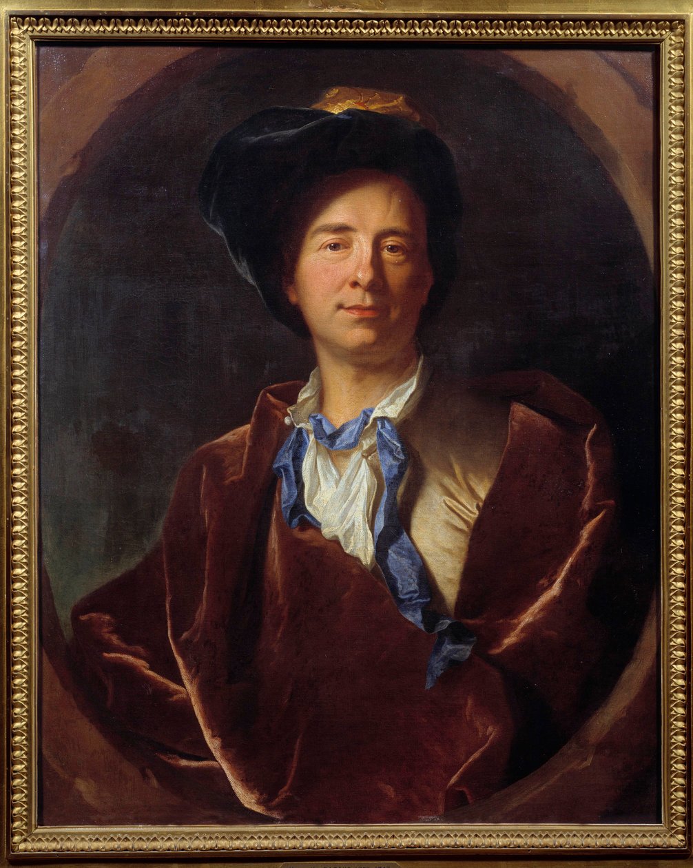 Bernard Le Bouyer (Le Bovier) de Fontenelle (1657-1757)の肖像 フランスの作家 Hyacinthe Rigaud (1659-1743) による絵画 1713 Sun.0,79x0,63 m モンペリエ、ファーブル美術館 - フランスの作家、ベルナール・ル・ブイエ（ル・ボヴィエ）・ド・フォントネル（1657-1757）の肖像。 作： ヒヤシンス・フランソワ・リゴー