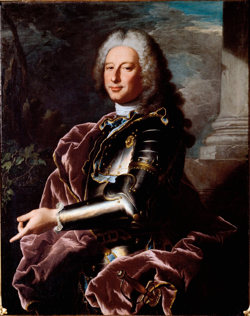 Giovanni (Gian) Francesco II Brignole Sale (Jean Francois II Brignole-Sale) (1695-1760)の肖像 Genesのドージェであり、ルイ15世の下でフランスにおけるGenes共和国の大使を務めたHyacinthe Rigaud (1659-1743)による絵画 1737-1739年 Dim.101,5x80,2 cm Genes, 作： ヒヤシンス・フランソワ・リゴー