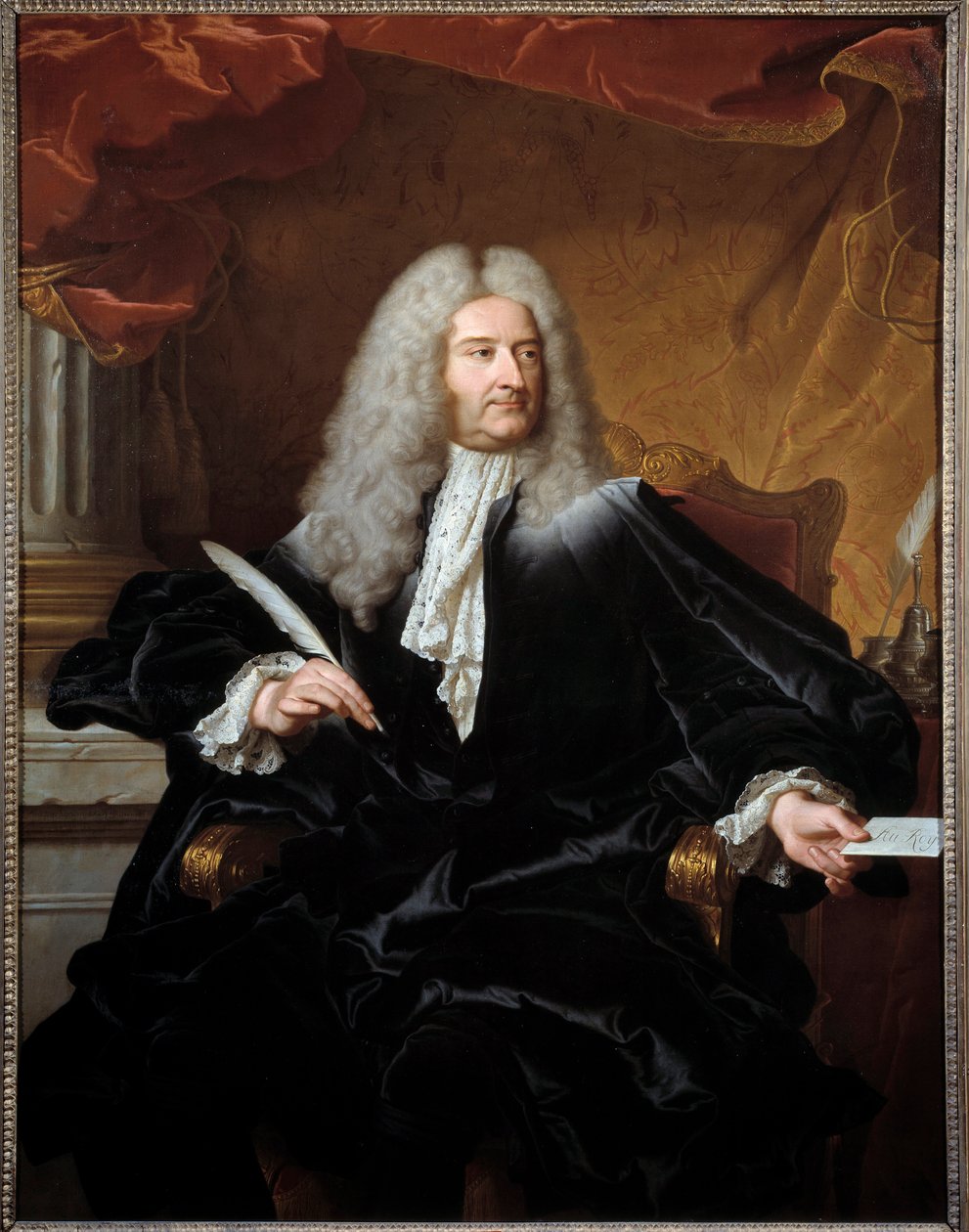ルイ・ジェルマン・ド・ショーヴラン（1685-1762）の肖像 グロボワ侯爵、外務大臣兼封印の守護者 ヒャカンテ・リゴー（1659-1743）による絵画 1727年日。1,11x1,46 m Toulouse musee des Augustins - Louis Germain de Chの肖像 作： ヒヤシンス・フランソワ・リゴー