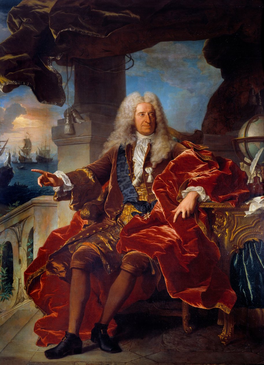 銀行家サミュエル・ベルナール（1651-1739）の肖像 ヒャカンテ・リゴー（1659-1743）の絵画 18世紀 日2,65 x 1,66 m 作： ヒヤシンス・フランソワ・リゴー