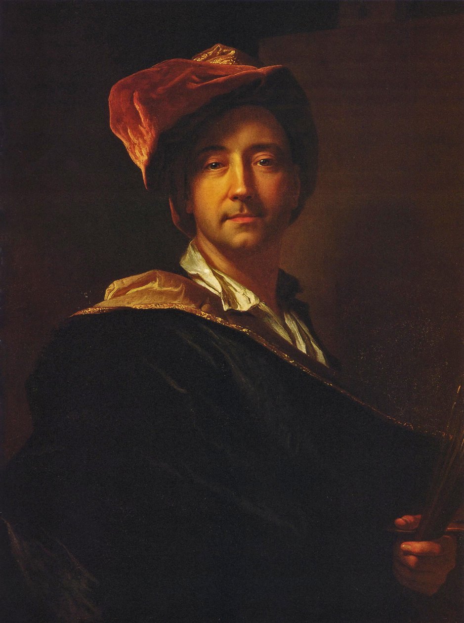 フランス語  ターバンの自画像 ターバンを巻いた自画像 作： Hyacinthe Rigaud