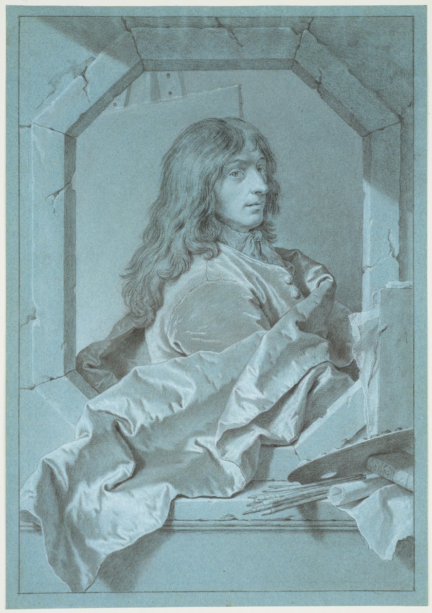画家セバスチャン・ブルドンの肖像 作： Hyacinthe Rigaud