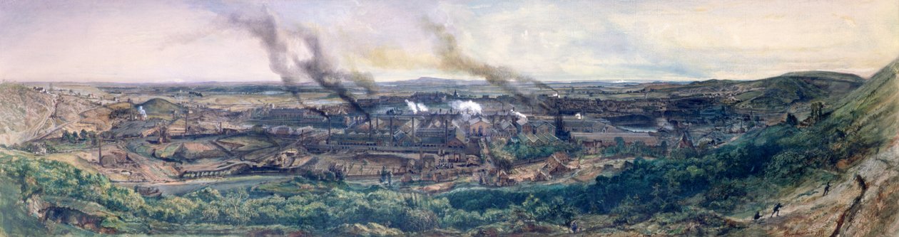 1848年、1855年にルクルーゾの工場（紙に油彩）（詳細は157311を参照） 作： イグナス・フランソワ・ボノム