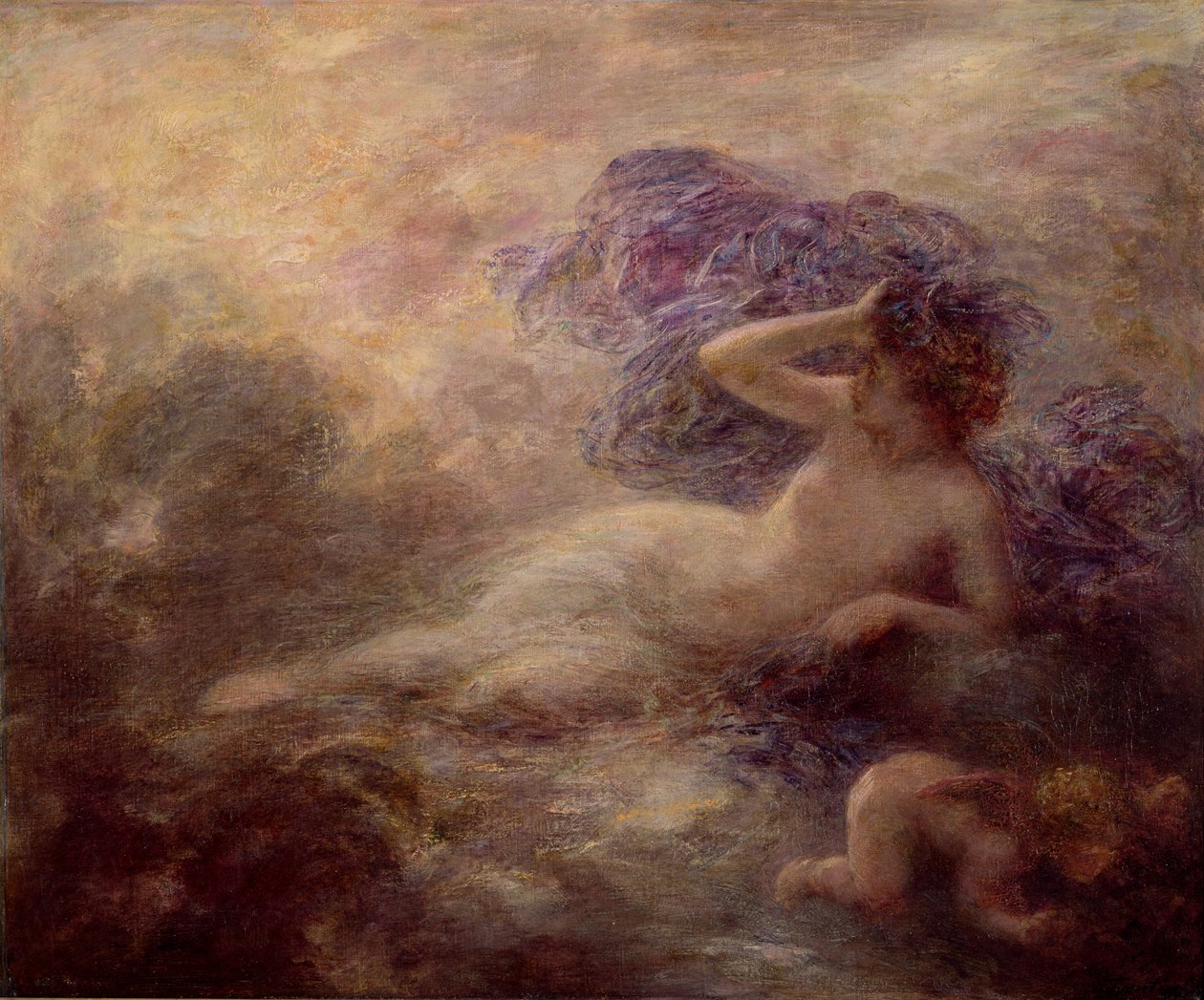 夜、1897 作： イグナス・アンリ・ジャン・ファンタン・ラトゥール