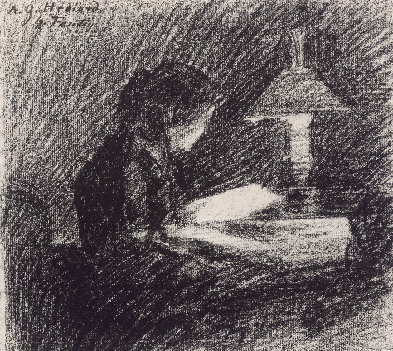 読書 作： イグナス・アンリ・ジャン・ファンタン・ラトゥール