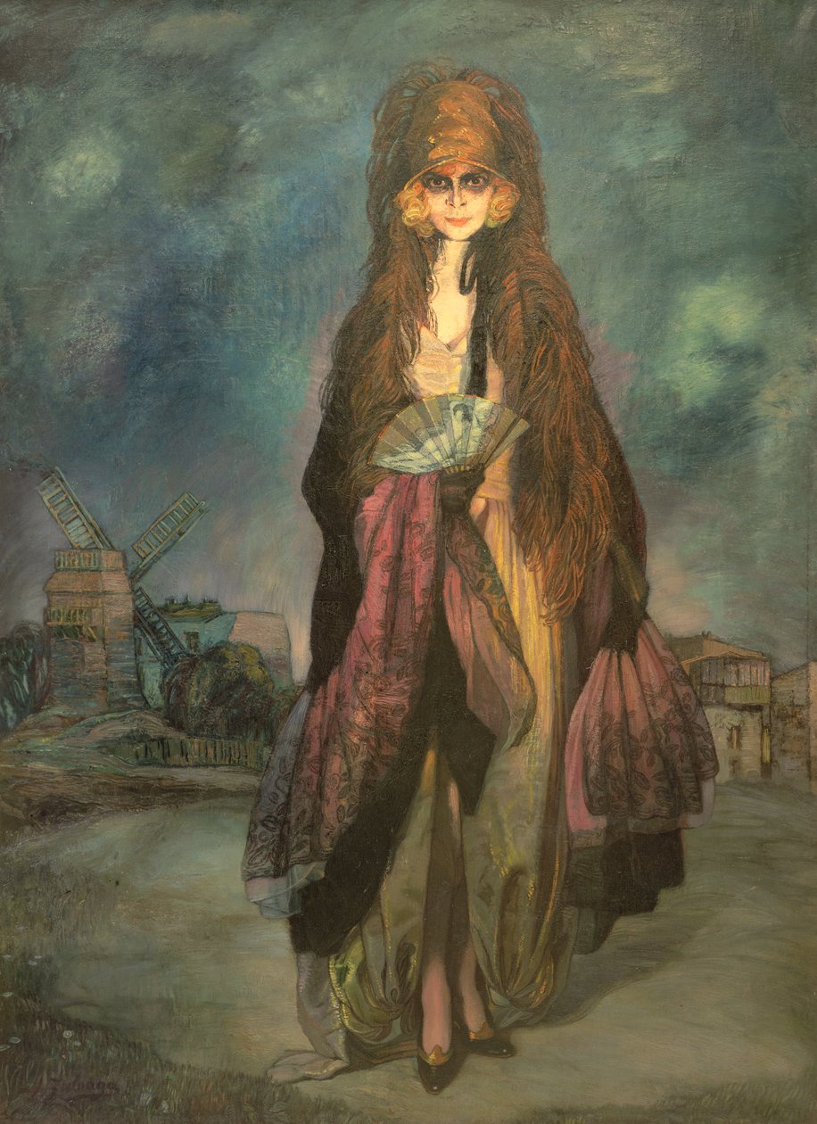 マルケサカザーティの肖像、1923年 作： イグナシオ・ズロアガ・イ・サバレタ