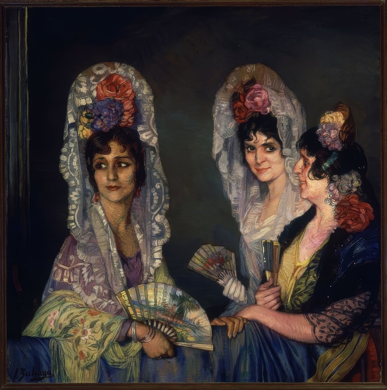 LAS TRES MANOLAS-XX CENTURY-O - L-109X110 CM 作： イグナシオ・ズロアガ・イ・サバレタ