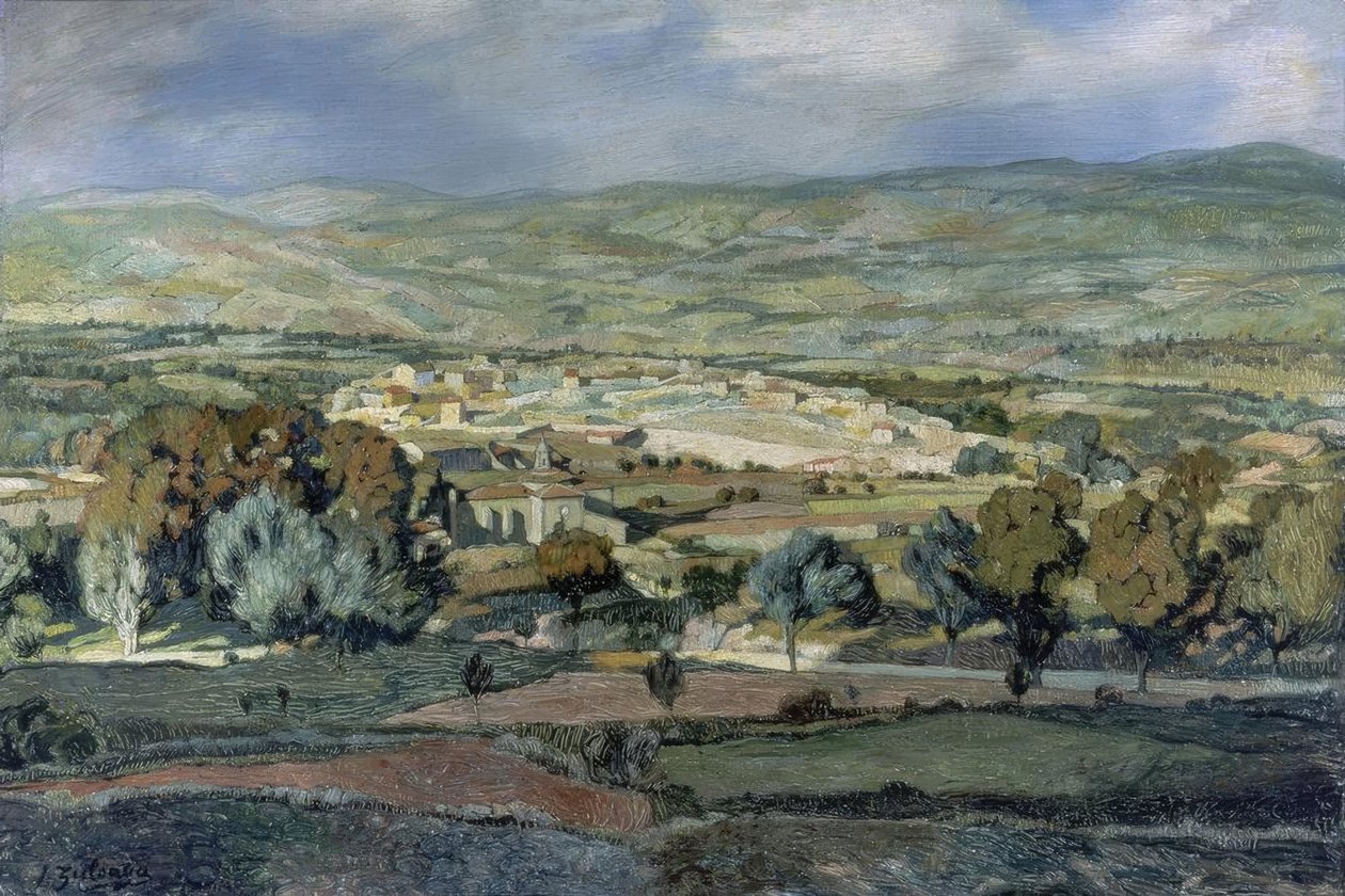 アルハマの風景 &39;、1923年、キャンバスに油彩、87×128 cm、AS00699 作： イグナシオ・ズロアガ・イ・サバレタ