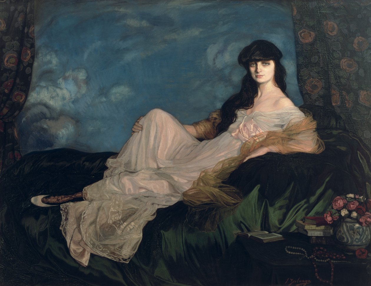 ノアイユ伯爵夫人の肖像（1876-1933年）1913年（油彩・キャンバス 作： イグナシオ・ズロアガ・イ・サバレタ