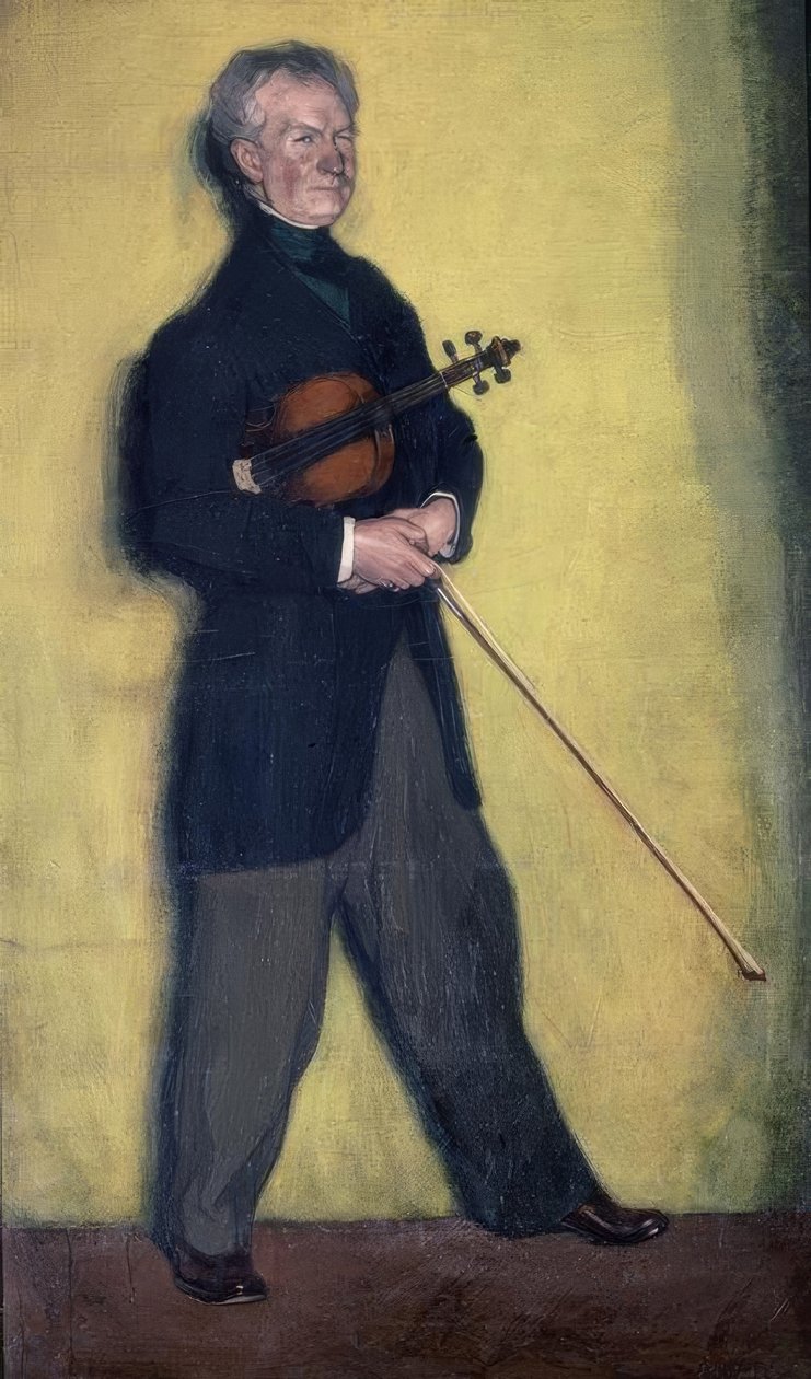ヴァイオリニストLarrapideの肖像– 1910 – 185×111 cm –キャンバスに油彩 作： イグナシオ・ズロアガ・イ・サバレタ