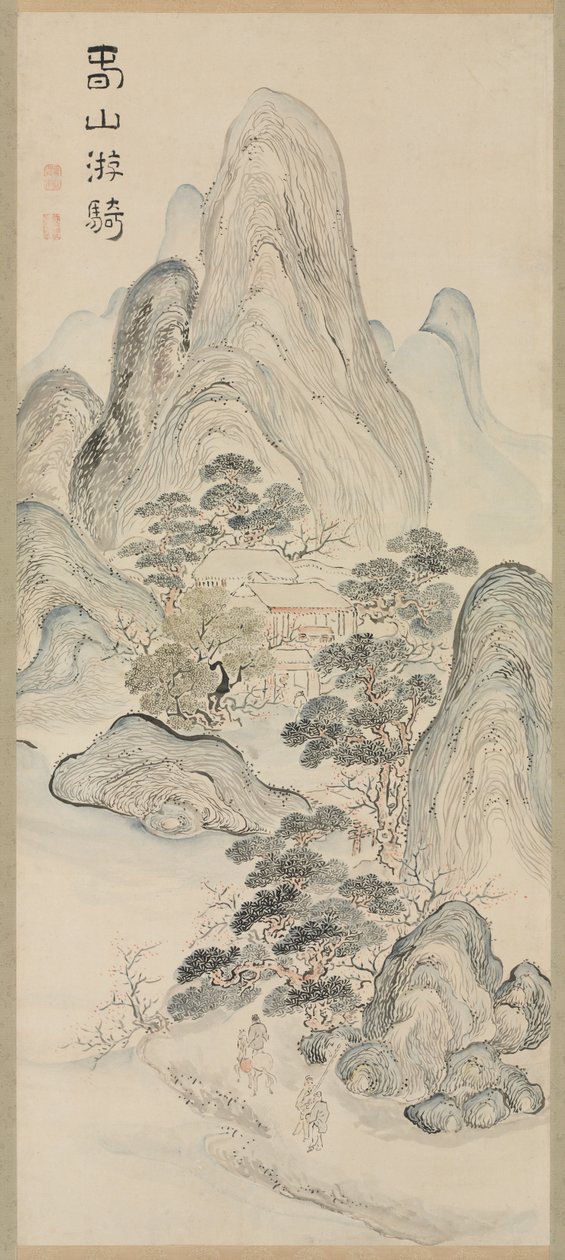 春の風景、1700 年代。 作： 池大雅