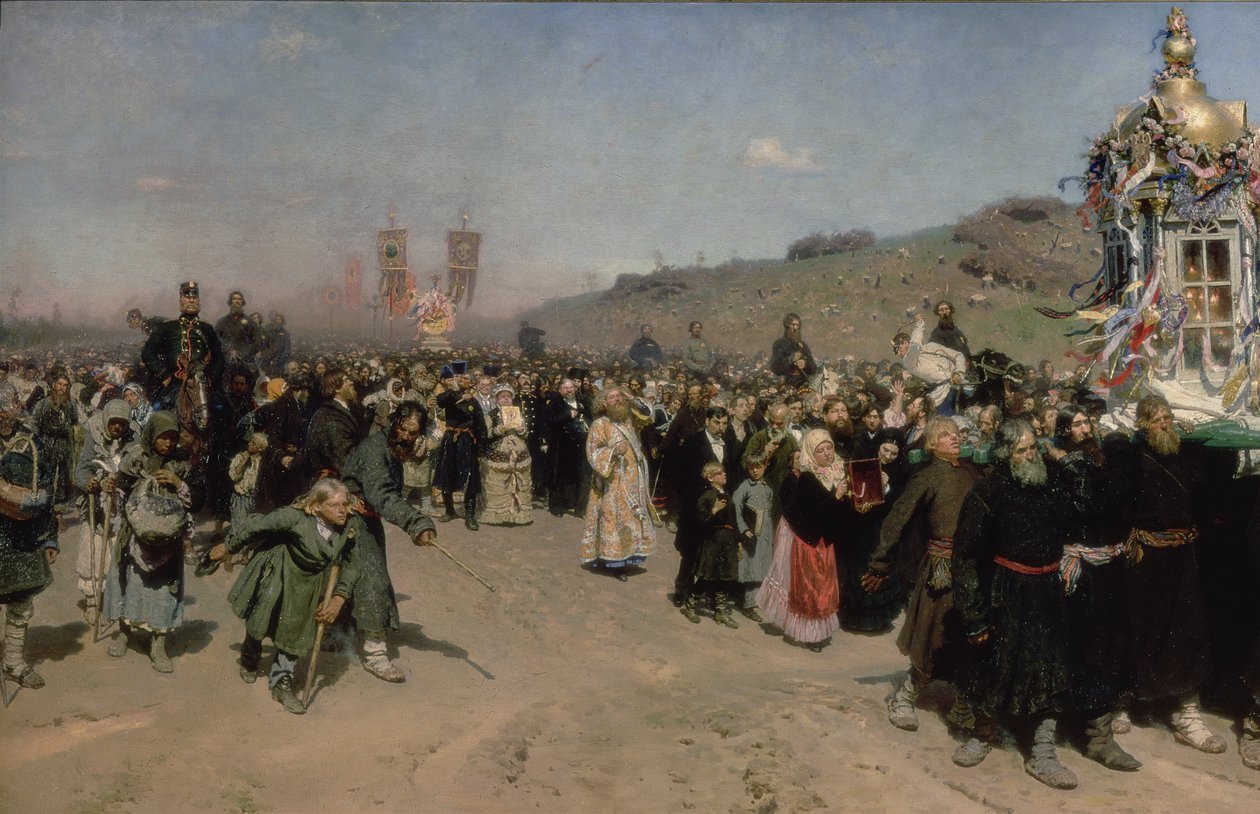 クルスク州の宗教行列、1880-83 作： イリヤ・エフィモヴィチ・レーピン