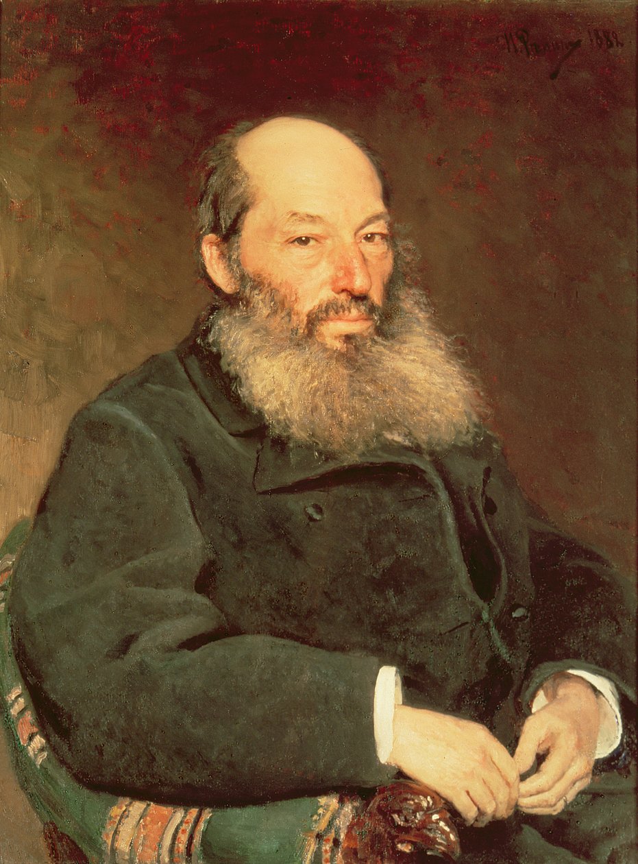 Afanasy Fet（1820-92）の肖像、1882 作： イリヤ・エフィモヴィチ・レーピン