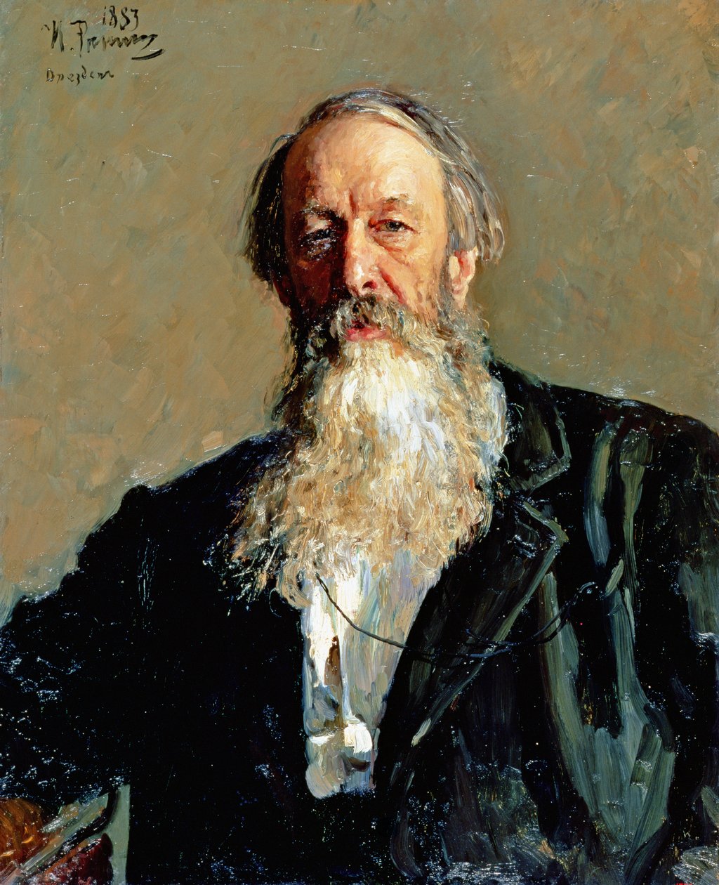 ウラジミール・スタソフの肖像（1824-1906）、1883 作： イリヤ・エフィモヴィチ・レーピン