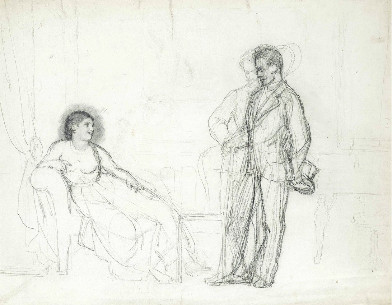 ジュゼッペヴェルディ作「La traviata」のヴィオレッタとしてのアデリナパティ、1860年代前半から1870年代前半 作： イリヤ・エフィモヴィチ・レーピン