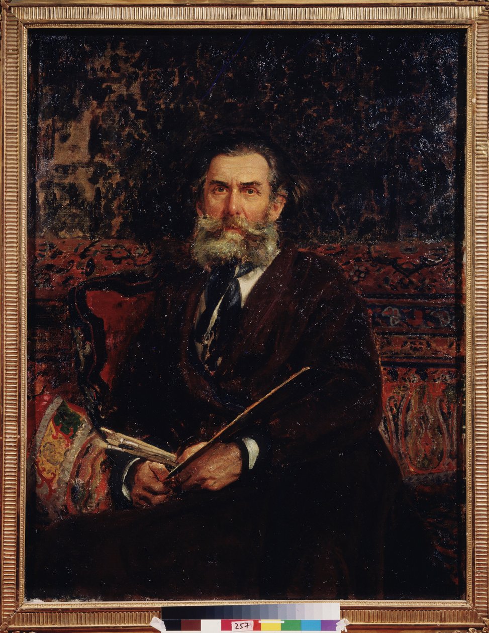 Portrait du peintre Alexei Bogolyubov (Bogolyubov y Bogolyubov) (1824-1896)。 Peinture de Ilya Yefimovitch Repin (Ilya Repine) (1844-1930), huile sir toile 作： イリヤ・エフィモヴィチ・レーピン