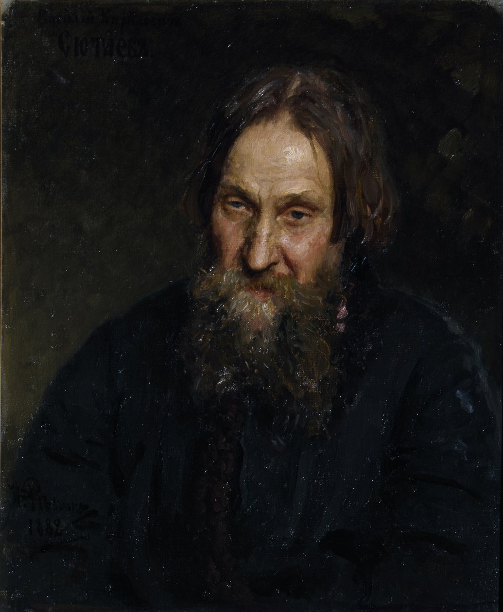 Vasily Kirillovich Syutayev 1819-1892、1882の肖像 作： イリヤ・エフィモヴィチ・レーピン