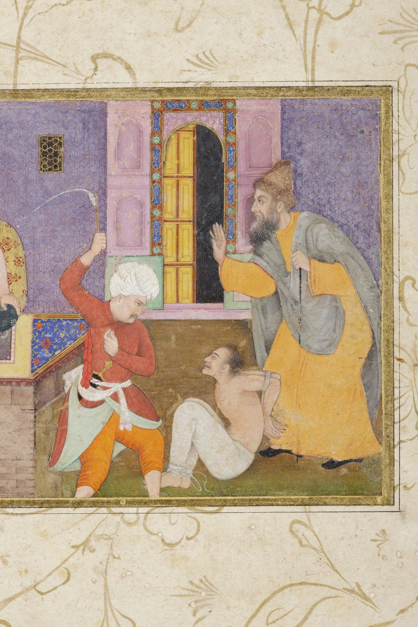 囚人は正義、詳細、1610年にもたらされます（不透明なトイレとゴールド） 作： インドの学校