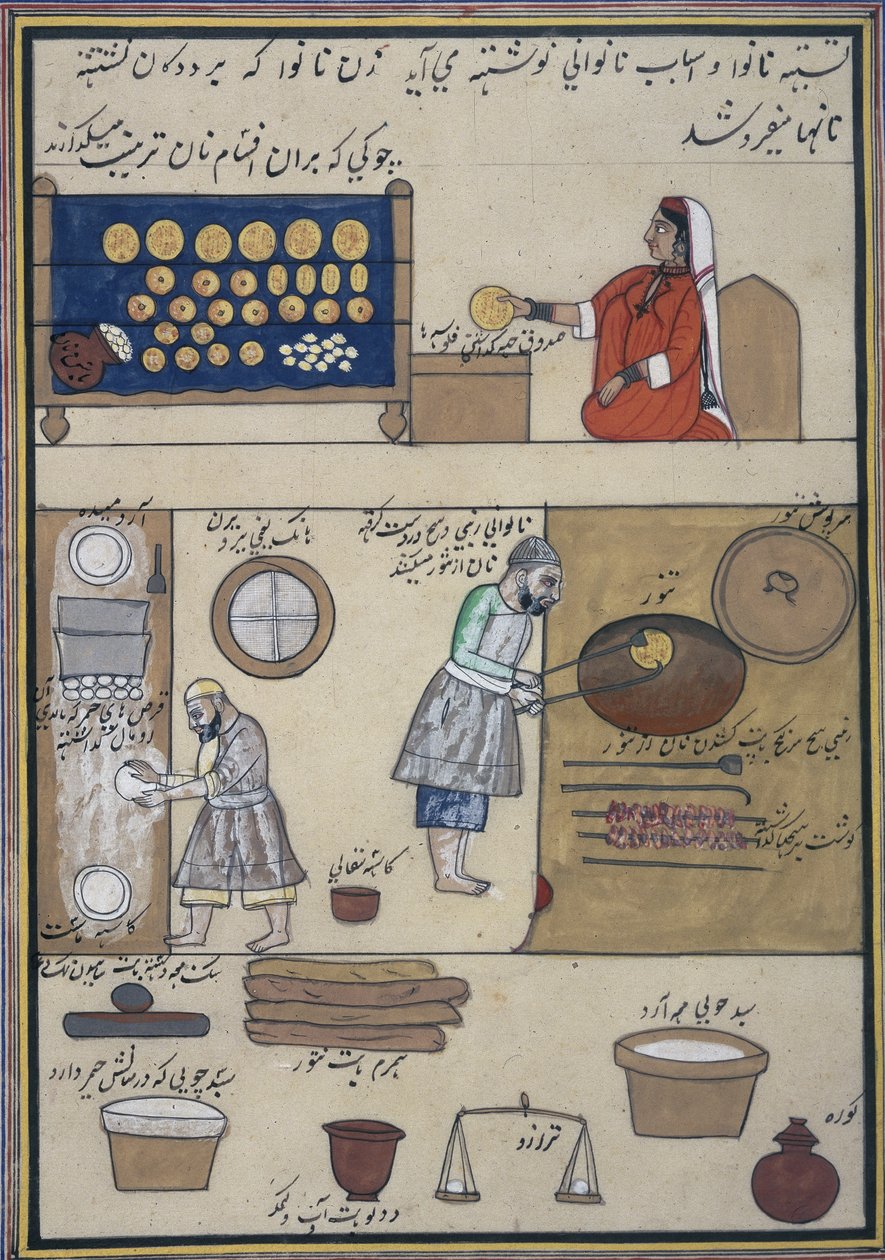 「カシミール貿易のアルバム」、1860年頃（紙に水彩） 作： インドの学校