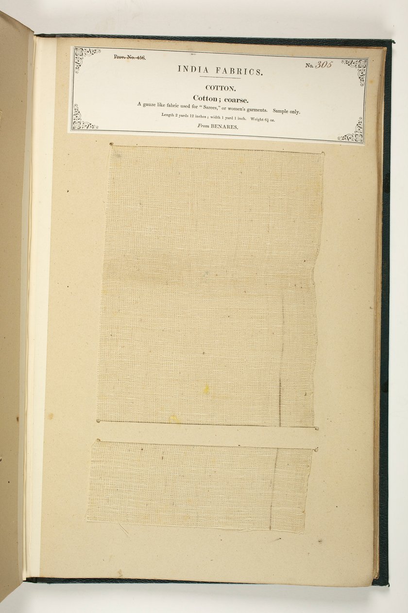 1866年に出版されたジョンフォーブスワトソンによるインドの繊維製造業者のコレクションからの粗い綿、ベナレス 作： インドの学校