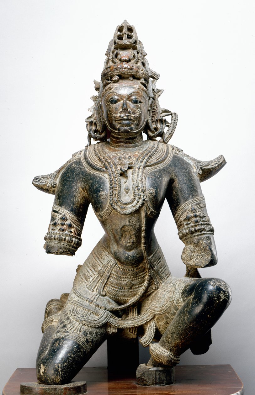 ガルーダ、マディヤプラデーシュ州マンドラフォート出身、西暦1200年（黒い石） 作： インドの学校