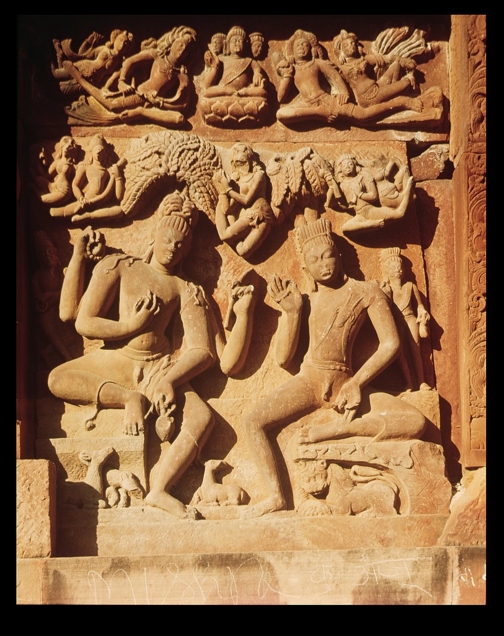 ヴィシュヌ神殿からの救済、西暦500年頃 作： インドの学校