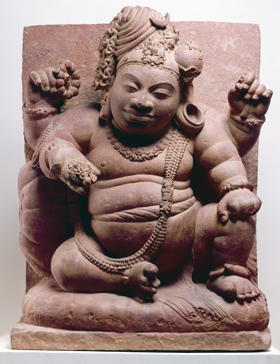 ドワーフとしてのシヴァ、マンサール文化、西暦500年（砂岩） 作： インドの学校