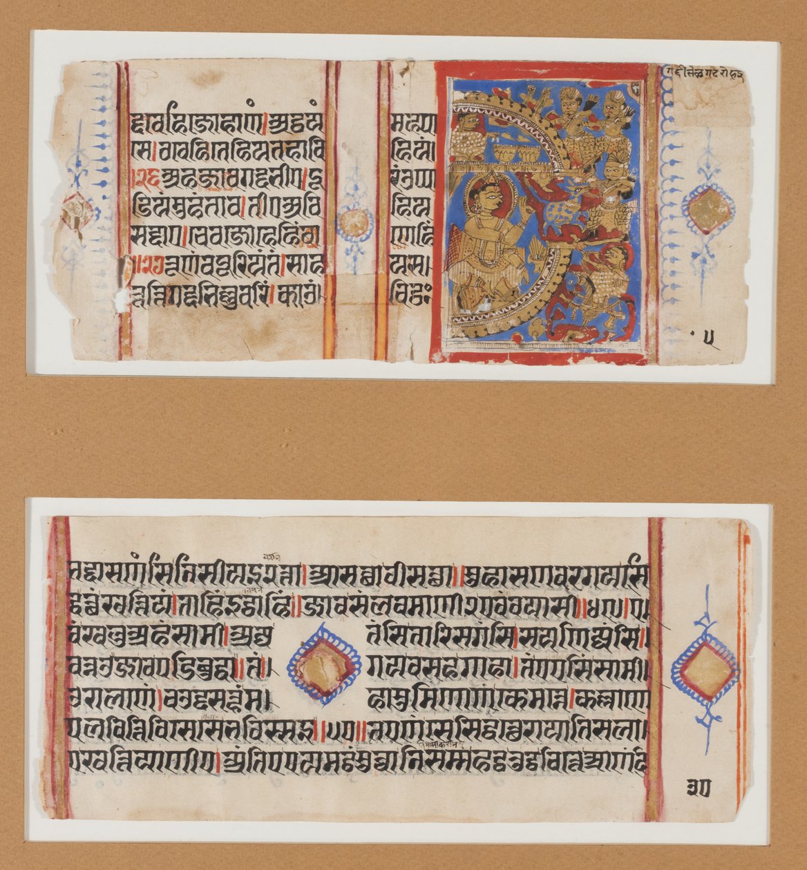 ウジャイミの包囲;魔法のお尻の殺害、c.1600-1625（テンペラ、金、紙にインク） 作： インドの学校
