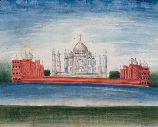 アグラのタージ・マハル（水彩・紙） 作： インドの学校