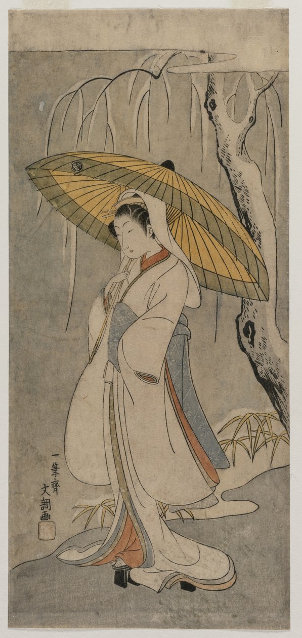 Segawa Kikunojo II as the Heron Maiden from the series Ichimura Theater, 1770.  作： 一筆祭文鳥