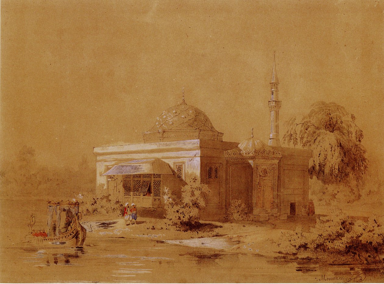 ツァールスコエ・セローのキャサリン公園にあるトルコ風呂パビリオンのプロジェクト、c。 1850年 作： イポリト・アントノビッチ・モニゲッティ