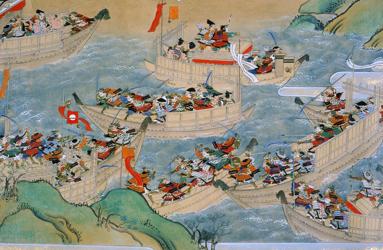平家と源氏が戦った壇ノ浦の合戦絵巻 2005年（写真）