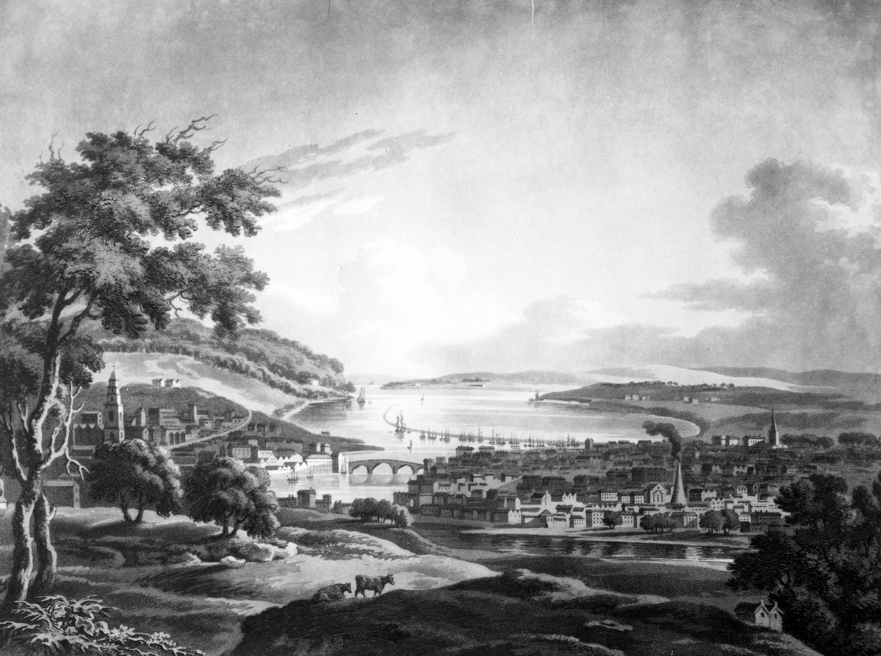 コーク市、1799年（メゾティント） 作： アイルランドの学校