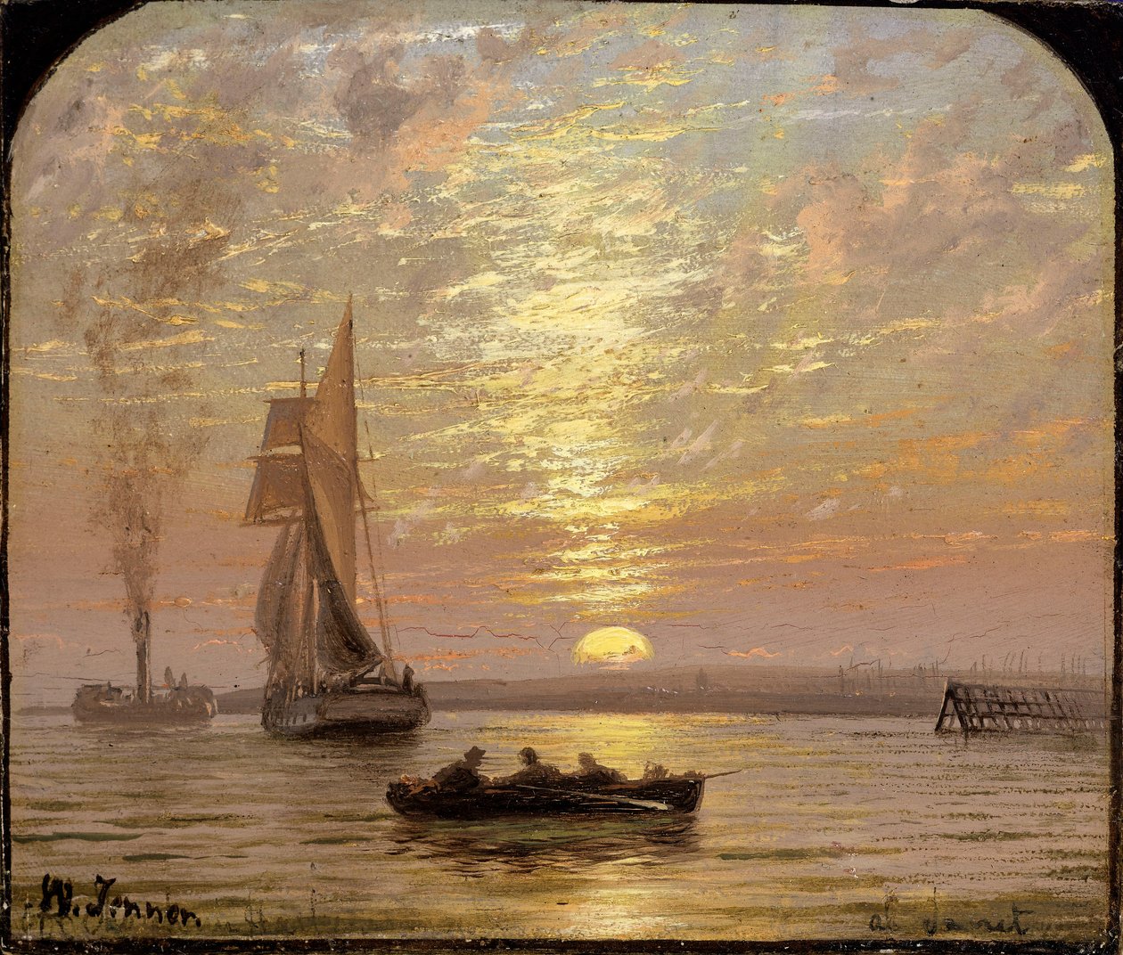 日没時、1875年頃 作： アイザック・ウォルター・ジェンナー