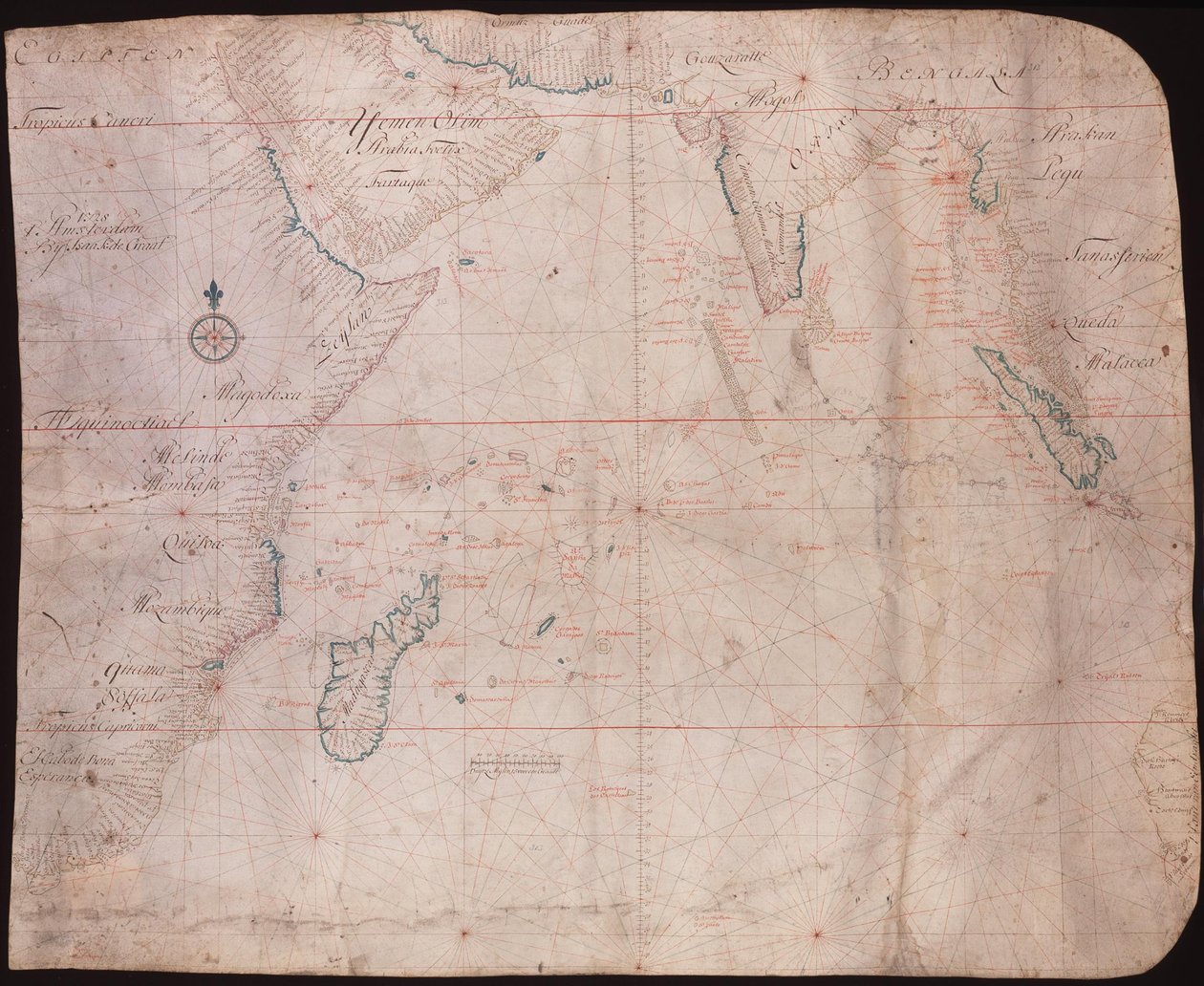 東アフリカとアジアの地図 作： アイザック・デ・グラーフ