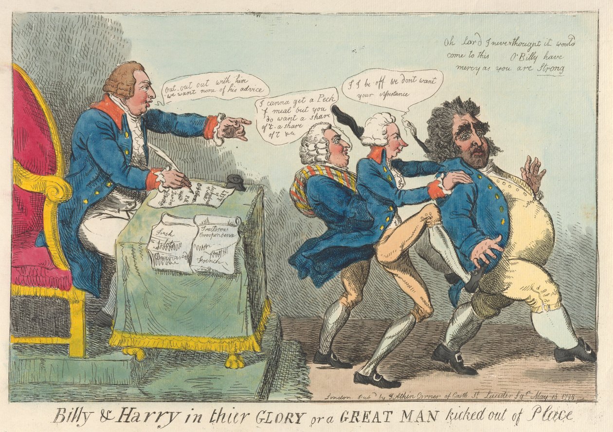 Billy & Harry in ihrer Pracht oder ein großer Mann aus seiner Position geworfen 作： アイザック・クルシャンク