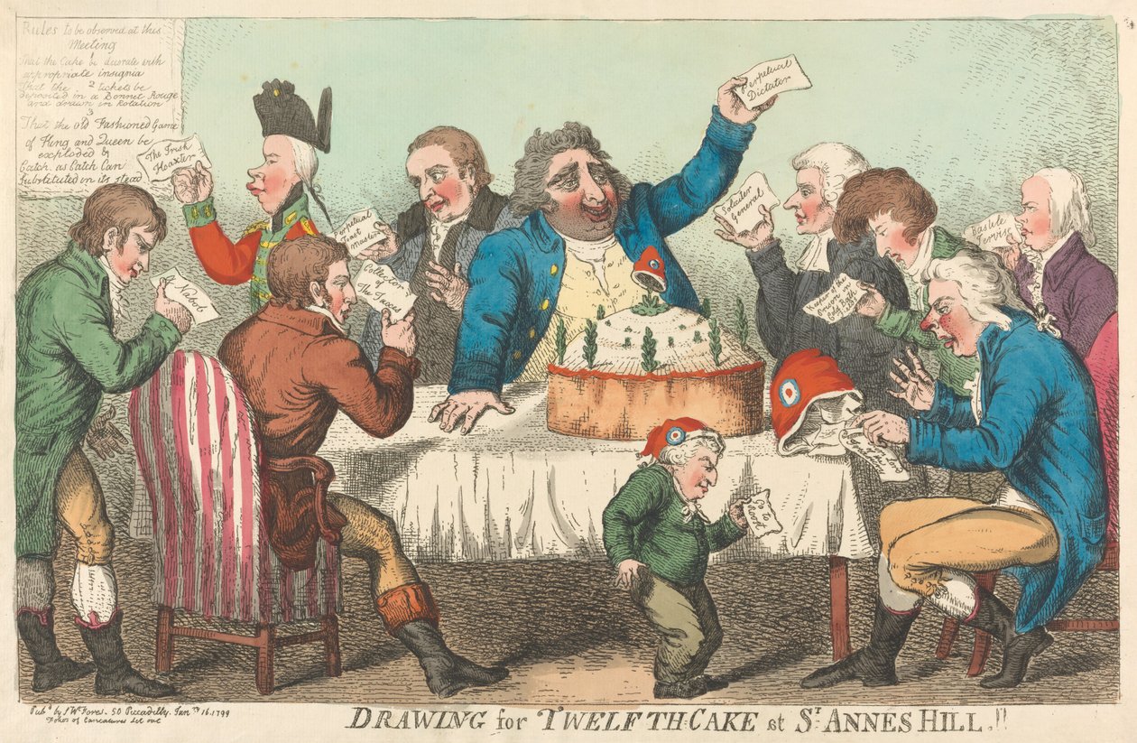 Zeichnung für den Zwölften-Kuchen in St. Annes Hill 作： アイザック・クルシャンク