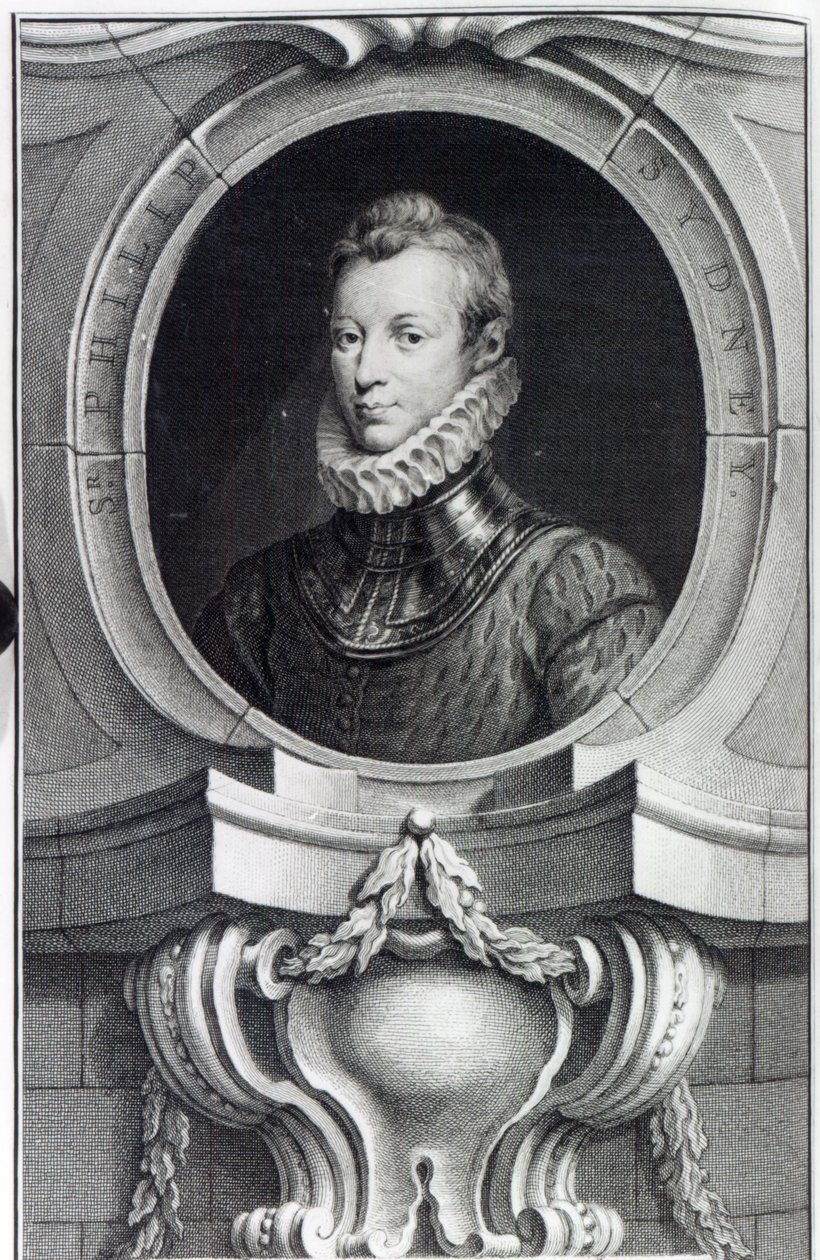 フィリップシドニー卿、ヤコブスウーブラーケン彫刻、1743年 作： アイザック・オリバー